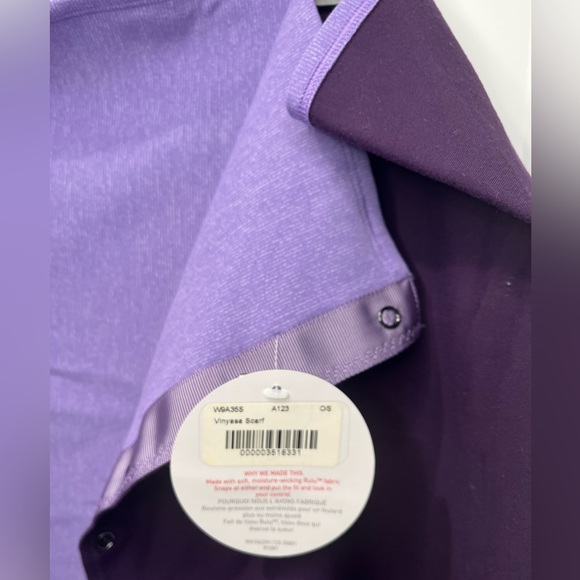 Lululemon Vinyasa Reversible ColorBlock Scarf - Zinfandel Purple/Winter Orchid - Picture 7 of 16